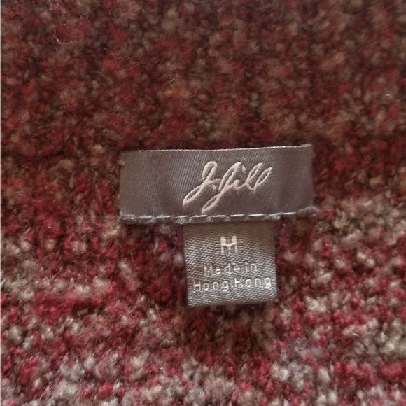 J. Jill Red Merino Wool Blend Sweater Jacket Size Medium - Picture 2 of 7